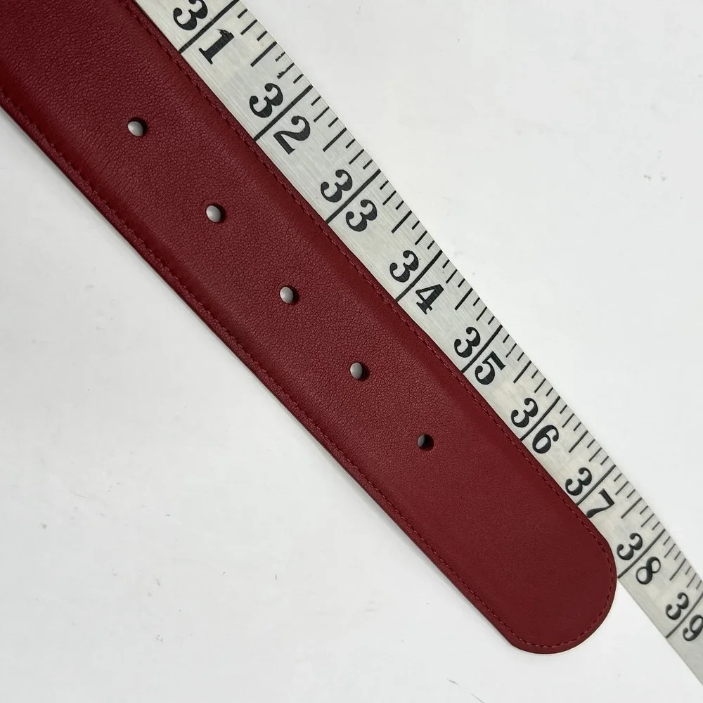 VTG Coach 8500 Glove Tanned Cowhide Leather Belt Large Red Brass Buckle